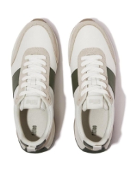 Fitflop F-mode FLow Sneaker white/safari green