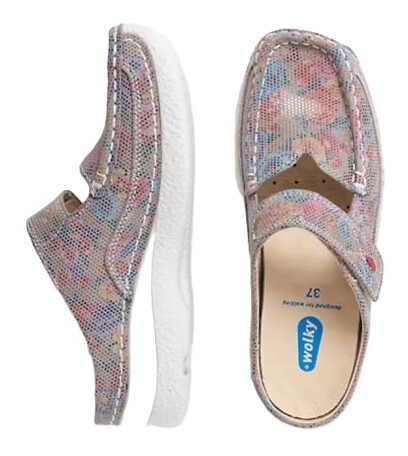 Roll Slipper Flowerpoint taupe summer