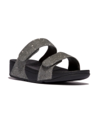 Lulu Adjustable Shimmerlux Slides pewter