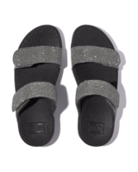 Lulu Adjustable Shimmerlux Slides pewter