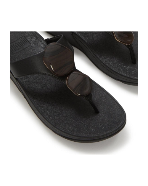 Lulu Marbled-Stone Toe-Post black
