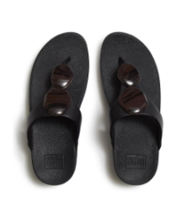Lulu Marbled-Stone Toe-Post black