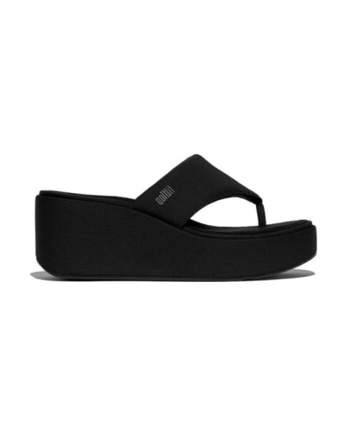 Platfforms Wedge Toe-Post all black