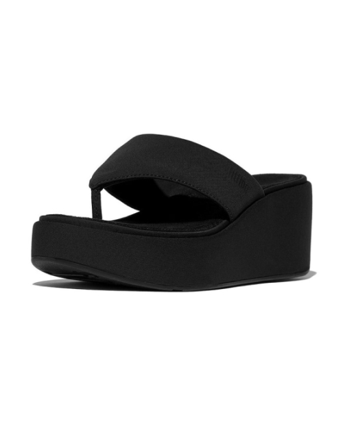 Platfforms Wedge Toe-Post all black