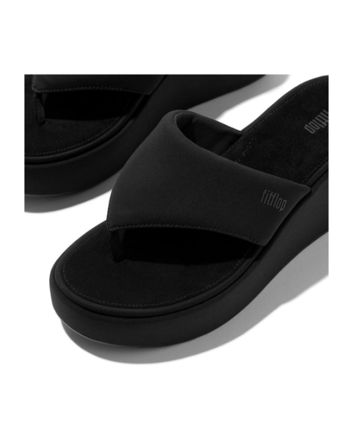 Platfforms Wedge Toe-Post all black