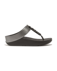 Halo Bead-Circle Metallic Toe-Post pewter black