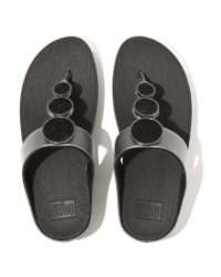 Halo Bead-Circle Metallic Toe-Post pewter black