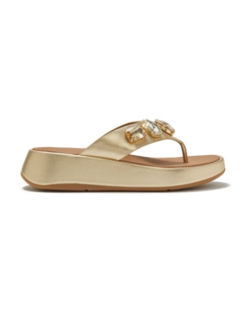 FitFlop F-Mode Utra-Jewel platino