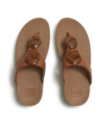 Lulu Marbled-Stone Toe-Post deep tan