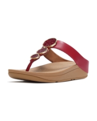 Halo Bead-Circle Metallic Toe-Post burnt berry
