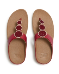 Halo Bead-Circle Metallic Toe-Post burnt berry