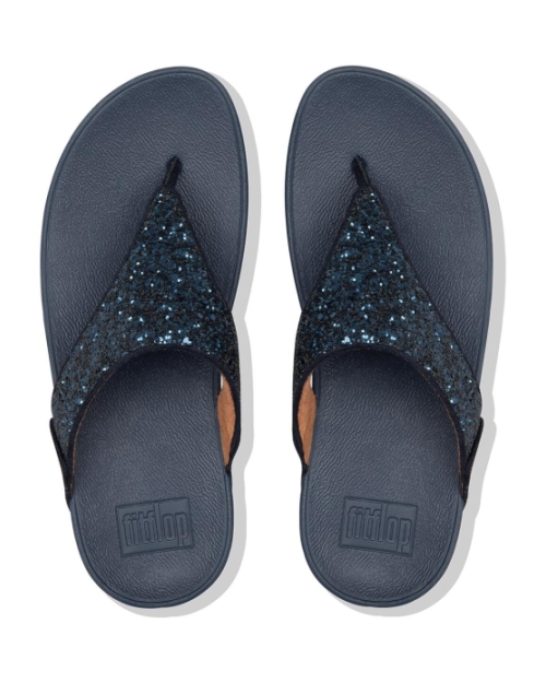 Lulu Glitter Toe-Thongs midnight navy