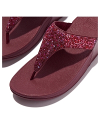 Lulu Crystal-Mix Toe-Post luxe plum