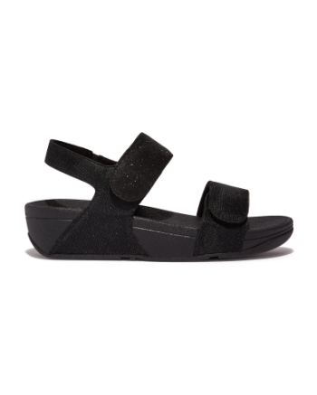 FitFlop Lulu Adjustable Shimmerlux all black