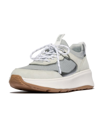 FitFlop F-Mode Flatform Slip-On Laced urban white
