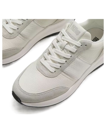 FitFlop F-Mode Flow Snake Glitter Trainers urban white/silver