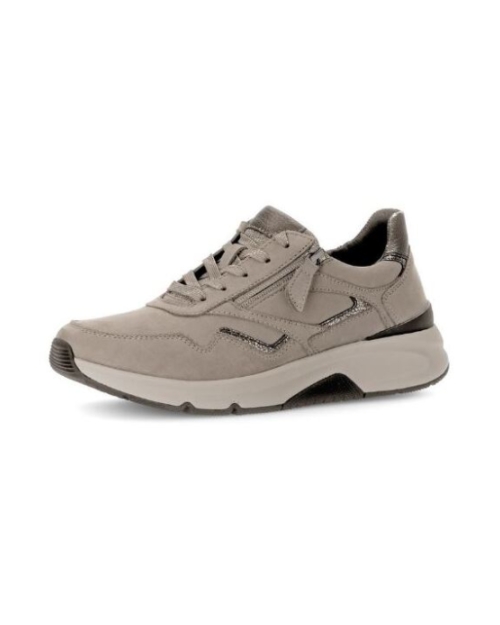 taupe nubuck leer fango/bronce