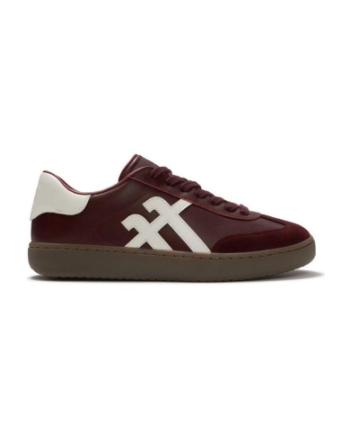 FitFlop The Dash T-Toe Leather Sneakers Dark merlot/urban white