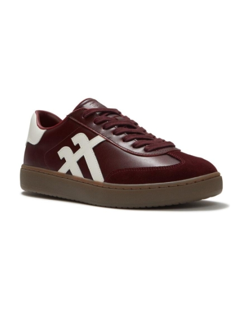 The Dash T-Toe Leather Sneakers Dark merlot/urban white