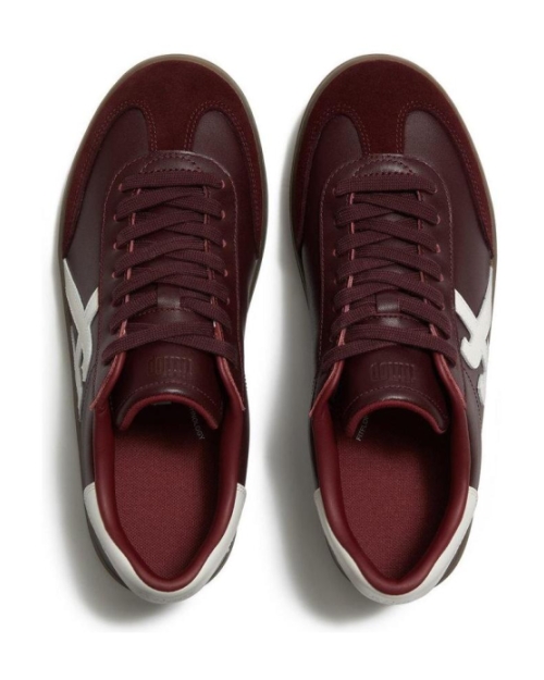 The Dash T-Toe Leather Sneakers Dark merlot/urban white