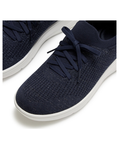 Super-Q Knit slip-On Laced Sneakers midnight navy