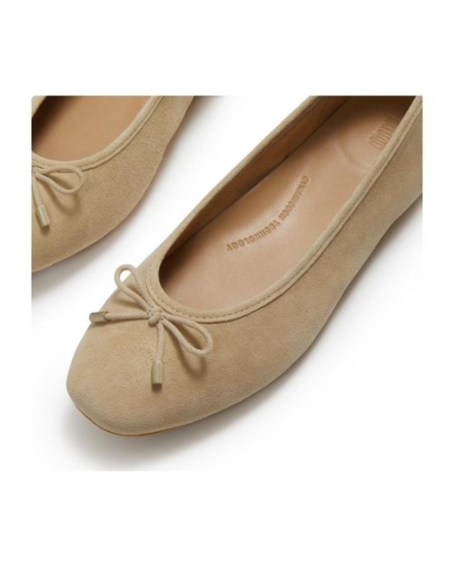 Delicato Bow Ballet Flats cappuccino
