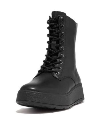 FitFlop F-Mode Lace-Up Flatform all black