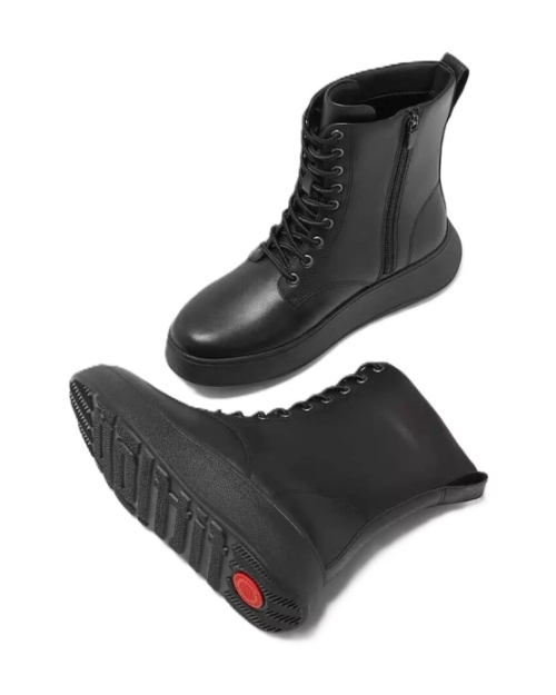 F-Mode Lace-Up Flatform all black