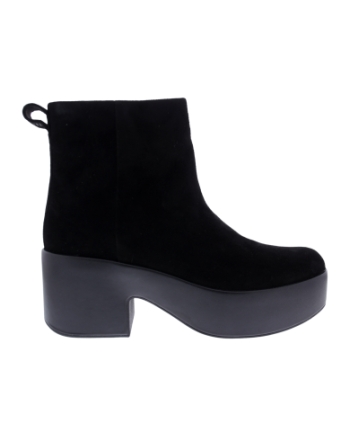 FitFlop Platfforms Suede Heeled Ankle Boots black