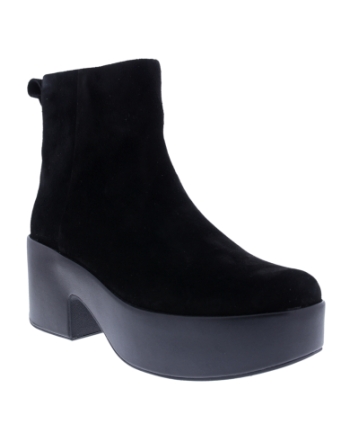 FitFlop Platfforms Suede Heeled Ankle Boots black