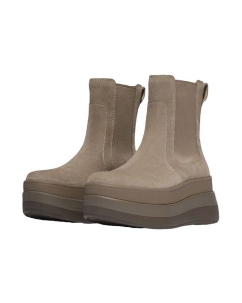 F-Mode Stack Suede Chelsea taupe