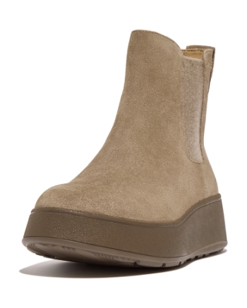 FitFlop F-Mode Flatform Chelsea Boots minky grey
