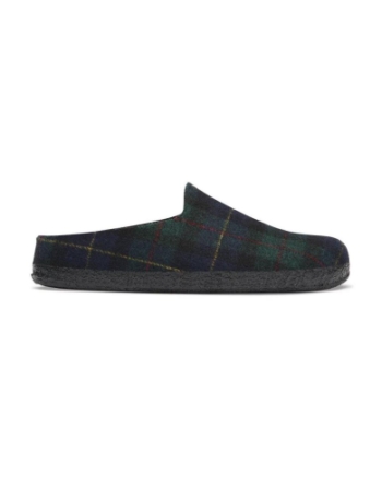 Birkenstock Amsterdam Wrapped Dip green navy plaid