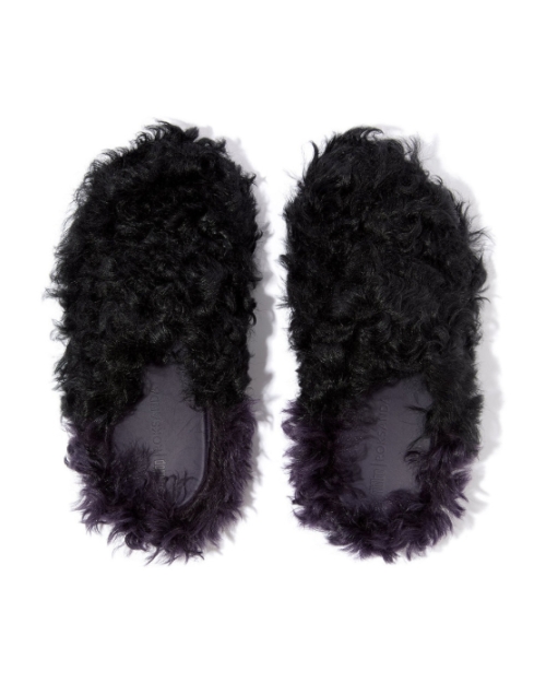 Shuv X Roksanda Curly-Shearling Clogs black/ink