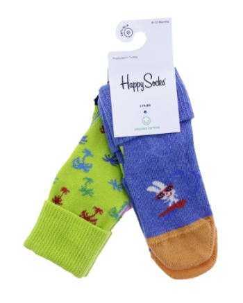 Happy Socks Kids Surfers Paradise Anti Slip Blauw