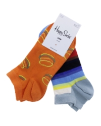 Lunch Time Stripe Low Sock kleurloos