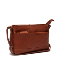 Schoudertas klein Salerno cognac