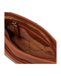 Schoudertas klein Salerno cognac