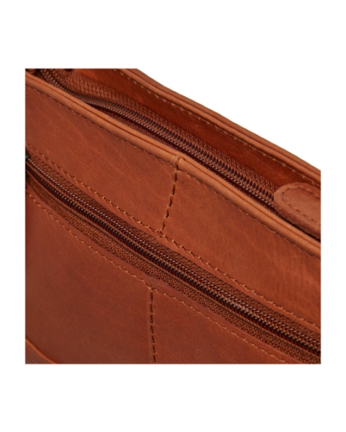 Schoudertas klein Salerno cognac