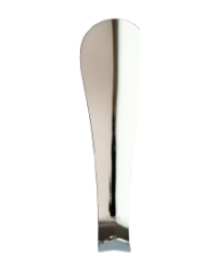 Schoenlepel nikkel met haak 15 cm Zilver