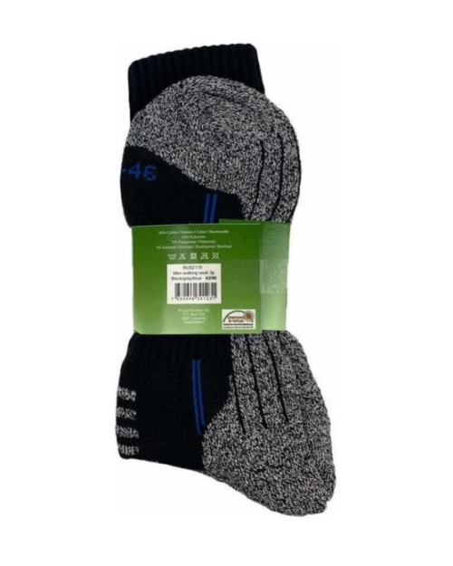 Walking Socks 3-Pack Zwart