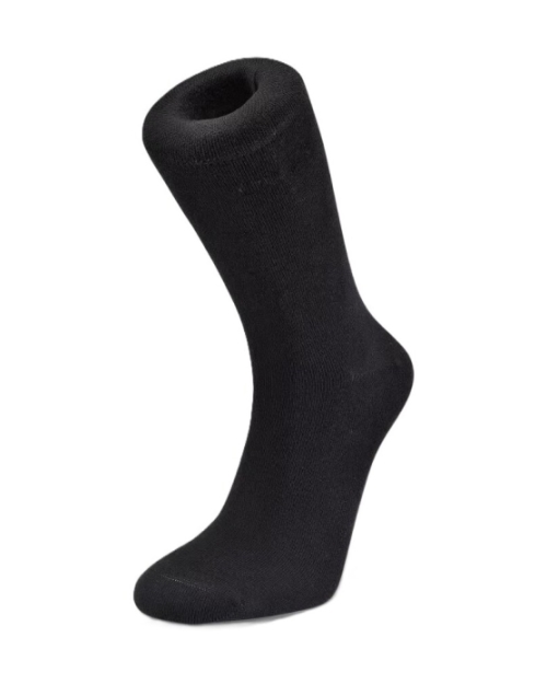 bamboo crew sock black