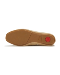 Delicato Bow Suede Ballet Flats Cappuccino