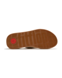 F-Mode Espadrille Shimmersuede Toe-Post Sandals Platino