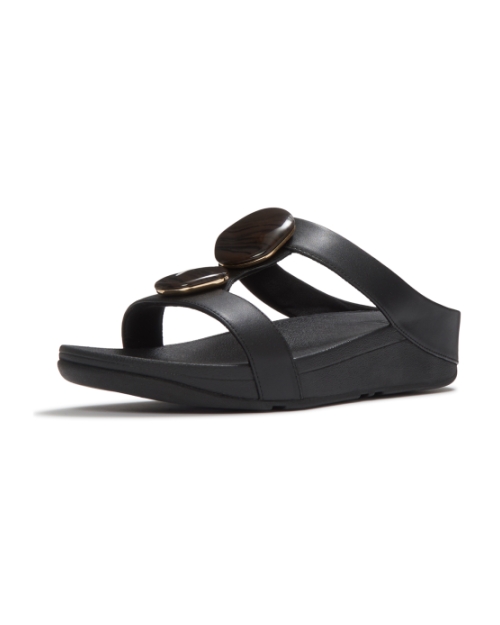 Fino Marbled-Stone H-Bar Slides Black