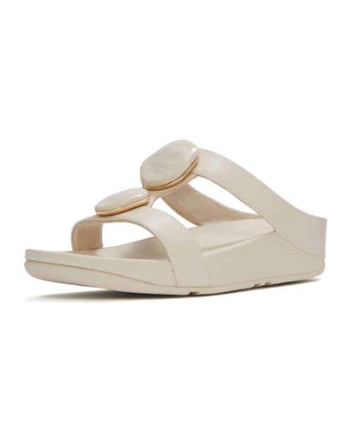 Fino Marbled-Stone H-Bar Slides Paris Beige