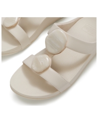 Fino Marbled-Stone H-Bar Slides Paris Beige