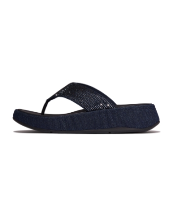 FitFlop F-Mode Toe Post - Denim And Hotfix Dark Denim