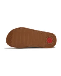 Gen-FF Max Buckle Stripe-Webbing Two-Bar Slides Deep Tan/Teal Mix