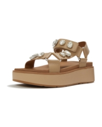 Gen-FF Max Ultra-Jewel  Leather Back-Strap Sandals Cappuccino